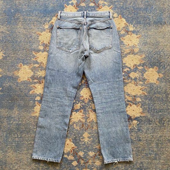 AGOLDE Riley High Rise Straight Crop Jeans in Blue Rock 26 - Picture 5 of 7